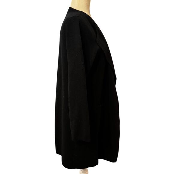J.Crew Black Merino Wool Blend Knit Blazer Cardigan Coat Size Small - Picture 3 of 7